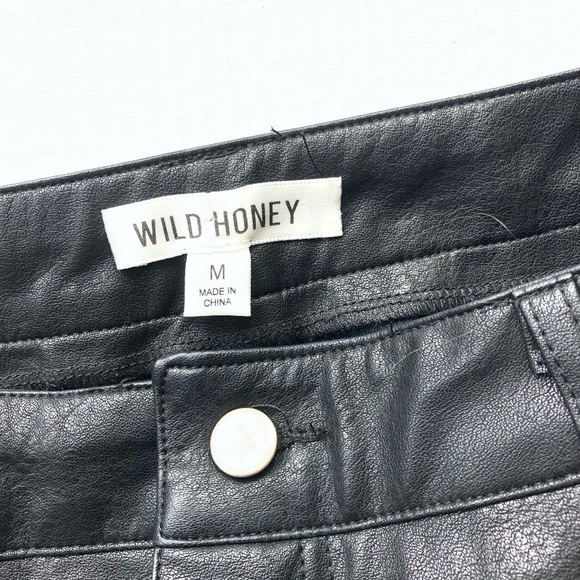 Pleather Black Mini Skirt by Wild Honey - Picture 3 of 3